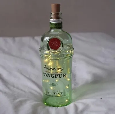 Tanqueray Rangpur Light Green Glass Bottle Mood Light Lamp • £5