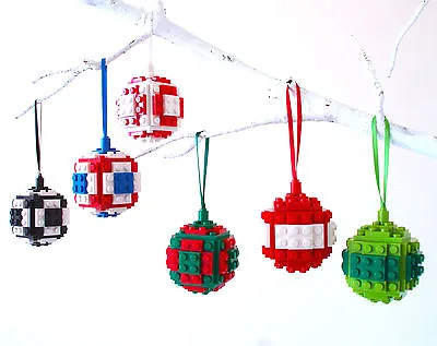 Brick Ornament Christmas Tree Made With LEGO Bricks Bauble Decoration Holiday  • £10.95