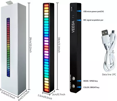 RGB Sound-controlled Music Levels Light USB Voice-Activated Pickup Rhythm Light • $29.88