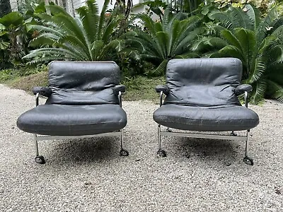 Bruno Mathsson For Dux Karin Easy Chairs - PAIR - VERY RARE • $5000