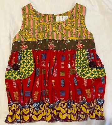 Matilda Jane Jester Red Shasta Bubble Top EUC Paint By Numbers Girls Size 2 • $24.99