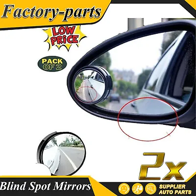 2PCS Blind Spot Mirrors Round HD Glass Convex 360 Side Rear View Mirror For Car • $3.29