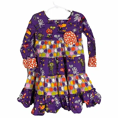£22.23 • Buy Jelly The Pug Girl Halloween Print Fit & Flare Dress Size 4 Mummy Witch Skeleton