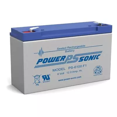 Power-Sonic PS-6100 6V 12AH SLA Moultrie Crown Rechargeable Battery • $22.99