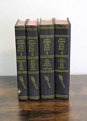 Audels Plumbers & Steam Fitters Guide 1949 4 Volume Set Complete Hardcover • $38.28