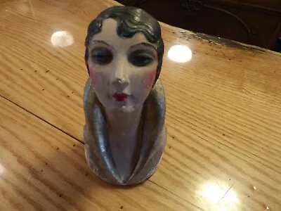 $18 • Buy Women / Ladies Miniature Chalk-ware  Bust / Figure Head