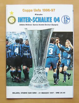 INTER MILAN V SCHALKE UEFA Cup Final 1997 Excellent Condition Football Programme • £19.99