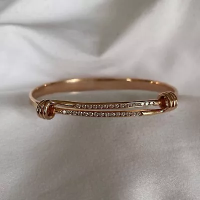 Ed Levin Ladies Medium 14kt Rose Gold .60cttw Diamond Signature Bracelet  • $2300