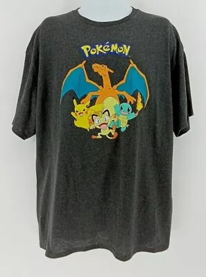 $13.29 • Buy Mens Pokemon T-Shirt 2XL Officially Licensed Pikachu Charizard Meowth Squirtle