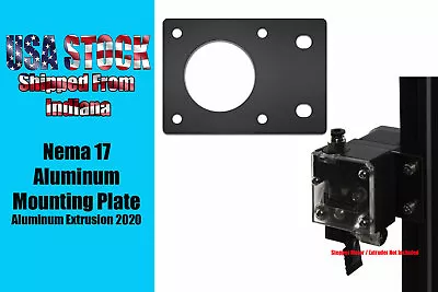 NEMA17 Stepper Motor Anodized Aluminum Mount Plate Stepper Mounting Plate 2020 • $6.99