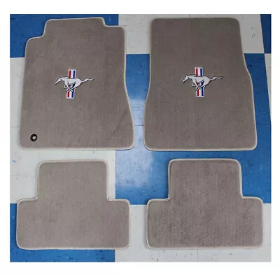 New! 2005-2009 Mustang CARPET Titanium Floor Mats W/ Embroidered Pony Logo 4pc • $159.90