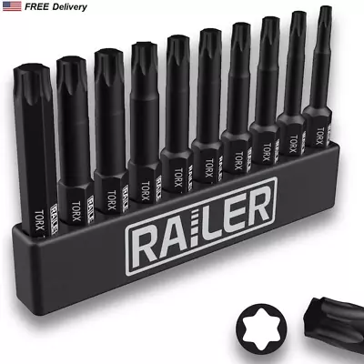 Screw Driver Bit Set 10 Piece 6 Point Steel Impact Tool Star Bits Torx Hex Kit • $13.75