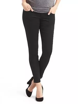 NWT Gap Maternity True Skinny Demi Panel True Black Jeans 28 Reg / 6 Reg • $24.99