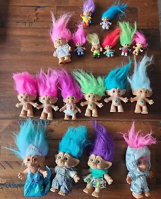 Lot Of Vintage Trolls Russ Ace Mermaid Mini Astronaut • $55