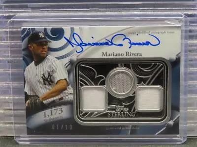 2024 Topps Sterling Mariano Rivera Strikes Blue Triple Jersey Relic Auto #01/10 • $89