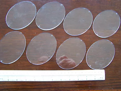 Cake Decorating Eight Oval Clear Acrylic Plaques/bases • £8.25