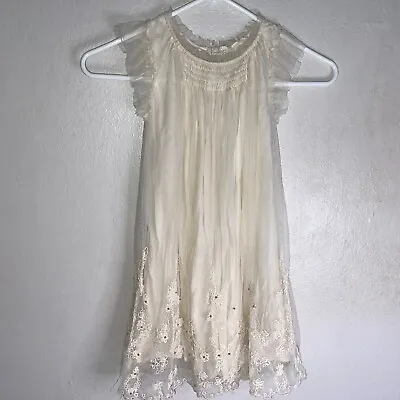 Zara Girls Soft Collection Embroidered Lined Dress Girls Sz. 5/6 • $21