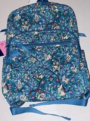 NWT VERA BRADLEY Campus Backpack Book Bag Hanging Around Sloths • $99.99