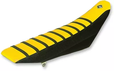 Flu Designs Pro Rib PRS Seat Cover Black/Yellow #45506 Fits Suzuki RM85 • $41.44