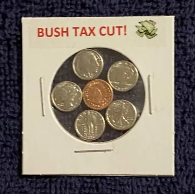  Bush Tax Cut!  - Mini Obsolete U.s. Coins Set In Holder   • $7.98