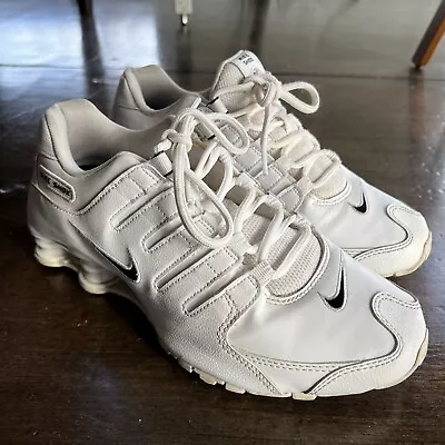 Nike Shox NZ Men's Size 7.5 US White 501524-106 Lace Up Athletic Shoes RARE • $59.99