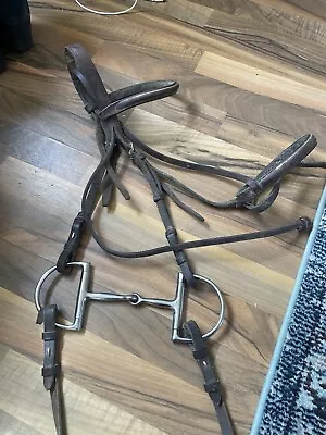 Vintage Antique Horse Harness Halter Bridle W Crocket Bit • $25