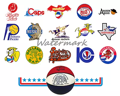 American Basketball Association  ABA Team Logo's Color  8 X 10 Photo Picture • $5.59