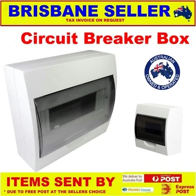 $34.99 • Buy Distribution Box 10 Pole Switchboard Surface Din Enclosures Breakers RCD