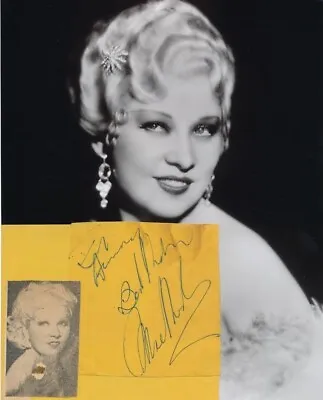 Mae West-Vintage Signed Album Page W/Photo • $100