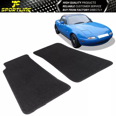 Fit 90-97 Mazda Miata MX5 2Dr Front&Rear Black Nylon Floor Mats Carpet 2PC • $45.99