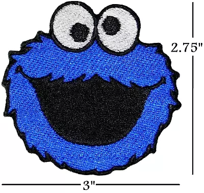 SESAME STREET COOKIE MONSTER 100% Embroidered Iron On Patch DIY CRAFT Emblem • $2.99