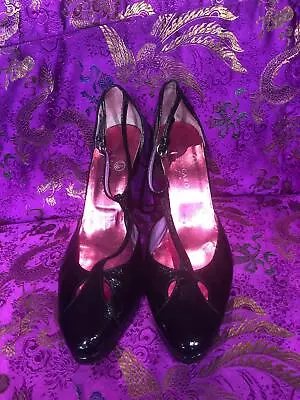 Jaime Mascaro Patent Black Leather Shoes 38 (UK 5) • £38