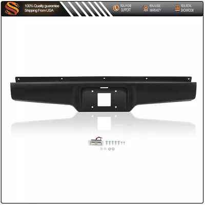 Complete Rear Black Steel Bumper Roll Pan For 1982-1993 Chevy S10 GMC S15 Sonoma • $81.46