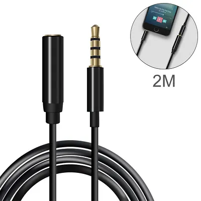 3.5mm Jack 2m Microphone Extension Cable With Audio Adapter For PC Phone • $5.93