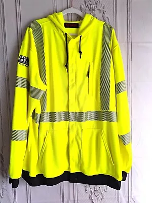 DRIFIRE Hi Visibility Hooded Sweatshirt HRC 2 Fluorescent Yellow Size 2XL Hoodie • $79