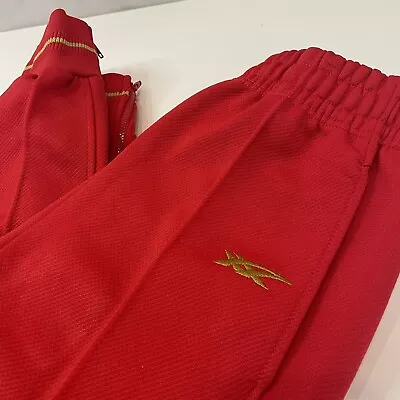 Vintage Asics Tiger Red Track Pants Bio Mechanics Size Medium Women’s • $50