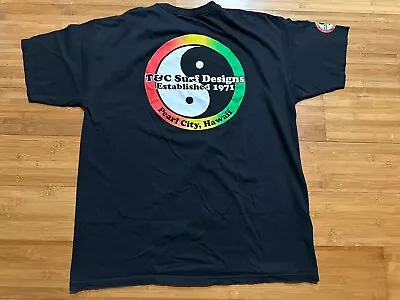 T&C Surf Designs T-shirt Hawaii Pearl City Surfing RASTA Colors Yin Yang XL • $29.99