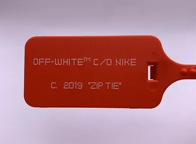Off White Light Red Zip Tie Tag Replacement (2019) Fast + Free Shipping • £8