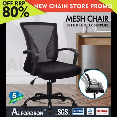 ALFORDSON Mesh Office Chair Executive Tilt Fabric Seat Gaming Racing Computer • $88.79