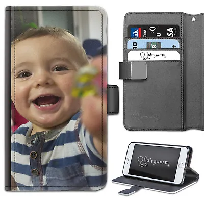 Hairyworm Sale New Personalized Photo PU Leather Phone Case;Wallet Flip Case • £14.99