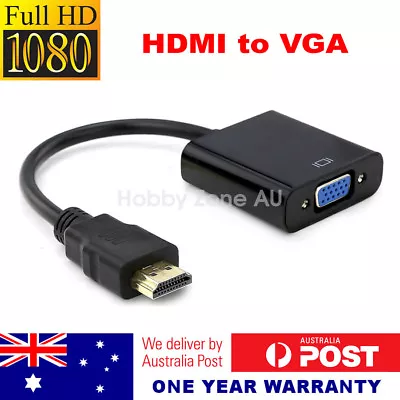 1080P HDMI Male To VGA Female Video Adapter Cable Converter Chipset Built-in • $6.85