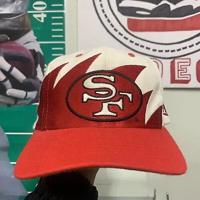 RARE VTG 90s San Francisco 49ers SharkTooth Logo Athletic Snapback Hat NFL • $189.99