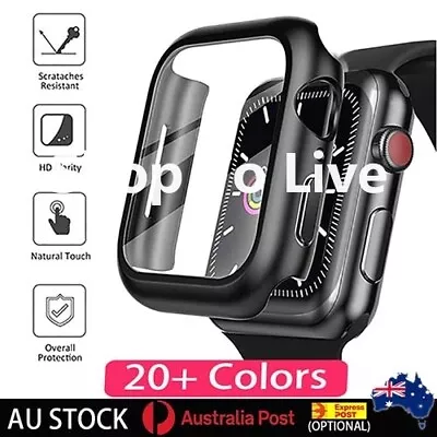 $6.49 • Buy For Apple Watch IWatch Case Full Glass Cover Series 8 7 6 5 4 3 2 SE 38-45mm
