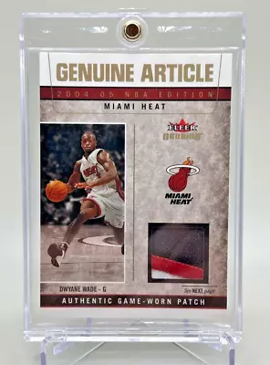 2004-05 Fleer Genuine Dwyane Wade Genuine Article 3-Color Patch /15 Miami Heat • $84.99