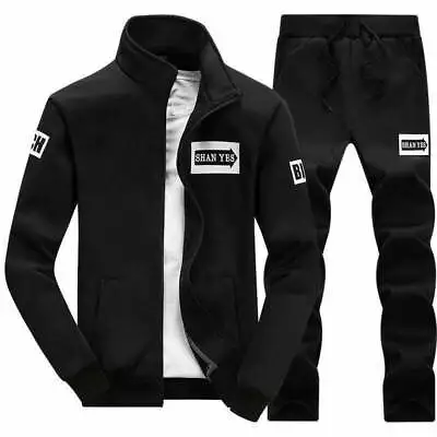 Men's 2Pcs/set Tracksuit Sports Suit Jogging Hoodies Long Pants Asian Sizes • $29.94