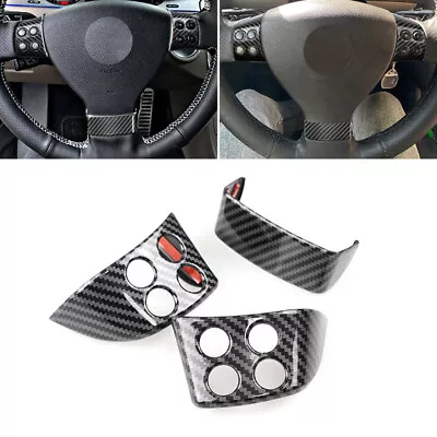 ABS Carbon Fibre Steering Wheel Cover Trim For VW Golf 5 Passat B6 Eos Jetta MK5 • $12.45