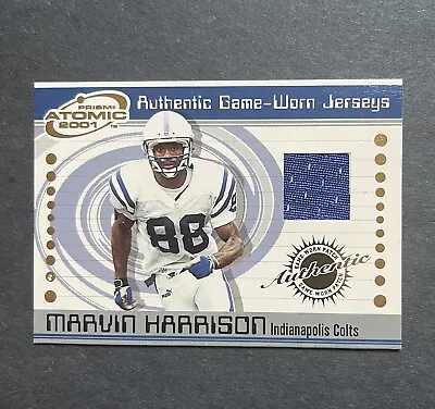 2001 Pacific Prism Atomic Authentic Game-Worn Jerseys Marvin Harrison #31 HOF • $9