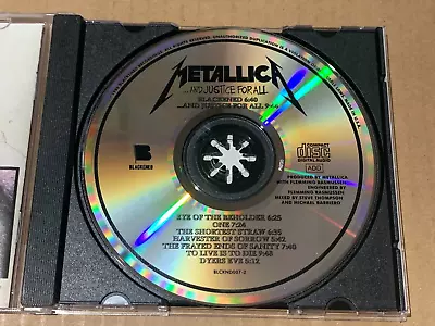 (RARE BLACK RING) Metallica - And Justice For All CD 1988 Blackened Recordings • $11.99