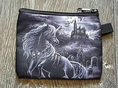 Gothic Unicorn In Graveyard Coin Purse 13.5cm X 11cm Bag Pouch Horse FREE P&P • £3.99