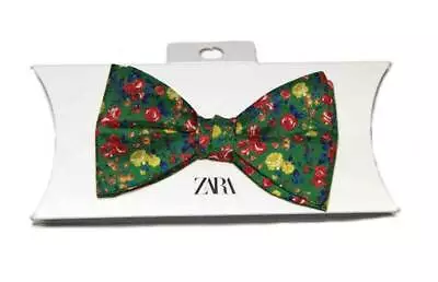 Zara Bow Tie Italian Silk Floral Men's One Size Adjustable • $24.99